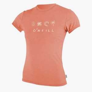 O'NEILL Girls Hybrid Short Sleeve Sun Rash Guard Shirt - Girls size 12 - NWOT